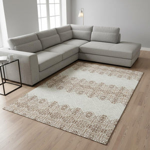 HomeRoots 10' X 14' Rustic Southwestern Area Rug - Washable, UV-Protected, Durable & Stylish for High-Traffic Spaces 676740