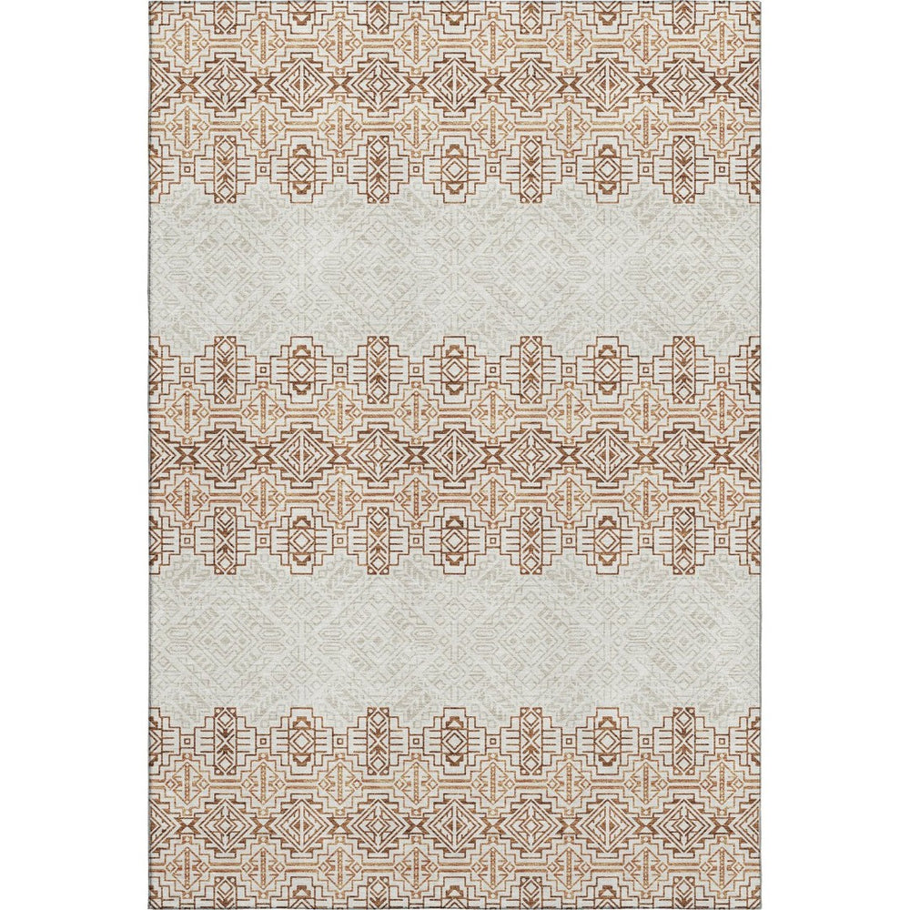 HomeRoots 10' X 14' Rustic Southwestern Area Rug - Washable, UV-Protected, Durable & Stylish for High-Traffic Spaces 676740