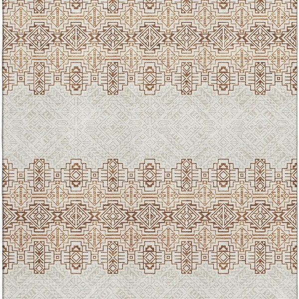 HomeRoots 10' X 14' Rustic Southwestern Area Rug - Washable, UV-Protected, Durable & Stylish for High-Traffic Spaces 676740