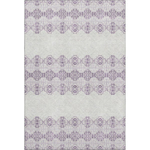 HomeRoots 10' X 14' Southwestern Purple and Ivory Washable Area Rug - UV Protected, Durable & Stylish Design 676746