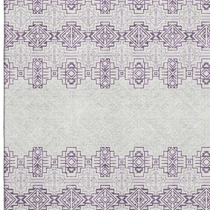 HomeRoots 10' X 14' Southwestern Purple and Ivory Washable Area Rug - UV Protected, Durable & Stylish Design 676746
