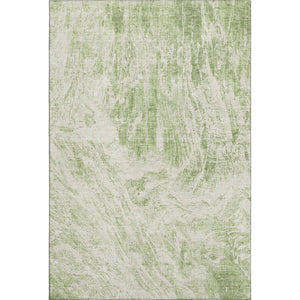 HomeRoots 5' X 8' Artichoke Green & Ivory Abstract Area Rug – Stylish, Washable & UV-Protected for Home Elegance 676754