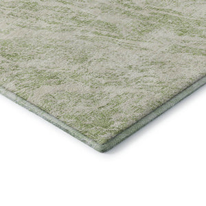 HomeRoots 5' X 8' Artichoke Green & Ivory Abstract Area Rug – Stylish, Washable & UV-Protected for Home Elegance 676754