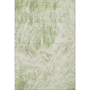 HomeRoots 5' X 8' Artichoke Green & Ivory Abstract Area Rug – Stylish, Washable & UV-Protected for Home Elegance 676754