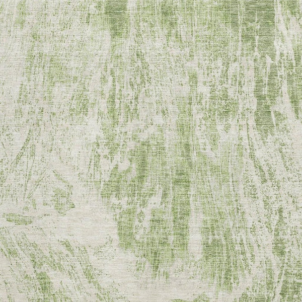 HomeRoots 8' X 10' Artichoke Green Abstract Washable Area Rug with UV Protection for Modern Homes & Families 676756