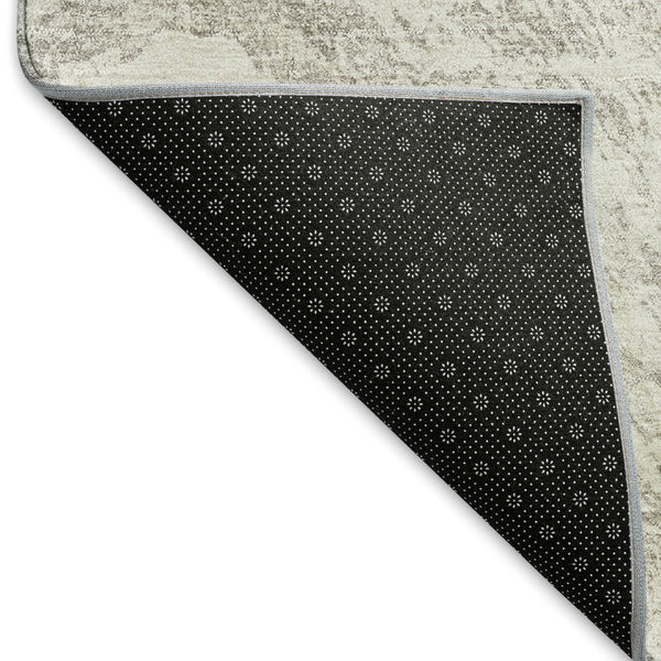 HomeRoots 10' X 14' Beige & Ivory Abstract Washable Area Rug - Durable, UV-Protected, Modern Style for Homes 676764