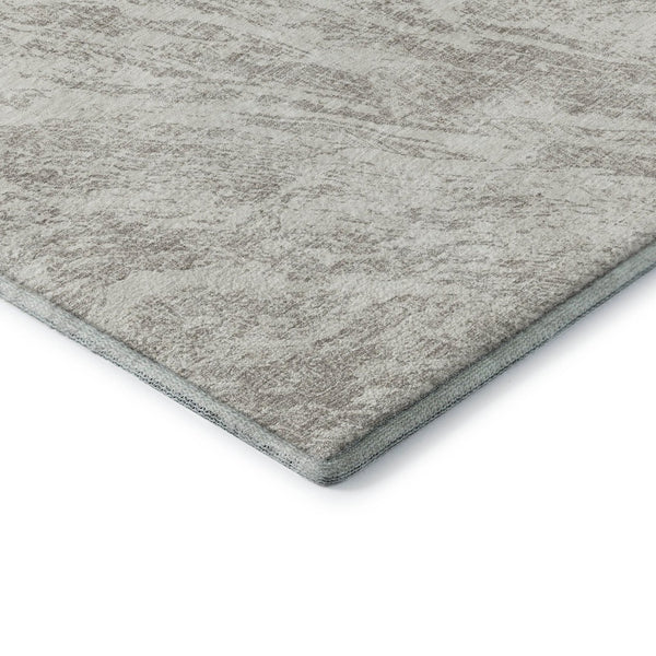 HomeRoots 10' X 14' Beige & Ivory Abstract Washable Area Rug - Durable, UV-Protected, Modern Style for Homes 676764