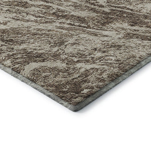 HomeRoots 5' X 8' Washable Brown & Beige Abstract Area Rug with UV Protection - Stylish, Durable & Stain-Resistant! 676772