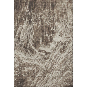 HomeRoots 5' X 8' Washable Brown & Beige Abstract Area Rug with UV Protection - Stylish, Durable & Stain-Resistant! 676772