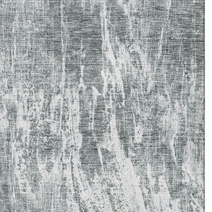 HomeRoots 5' X 8' Contemporary Gray and Ivory Abstract Washable Area Rug with UV Protection for Home Comfort 676778