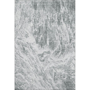 HomeRoots 9' X 12' Gray and Ivory Abstract Area Rug – Stylish, Washable, UV Protected, Ideal for High-Traffic Areas 676781