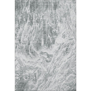 HomeRoots 9' X 12' Gray and Ivory Abstract Area Rug – Stylish, Washable, UV Protected, Ideal for High-Traffic Areas 676781