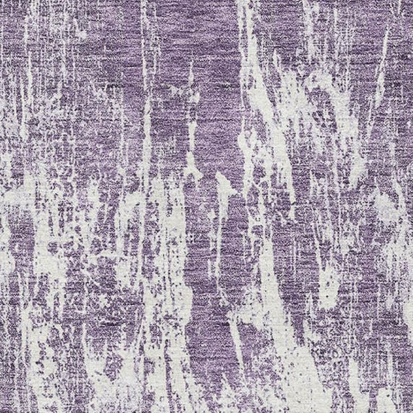 HomeRoots 5' X 8' Stylish Purple & Ivory Abstract Area Rug – Washable, UV Protected, Kid & Pet Friendly Decor 676790