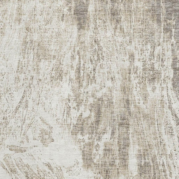 HomeRoots 5' X 8' Abstract Taupe & Beige Area Rug - Washable, UV-Protected, Soft, Durable for Busy Homes! 676796