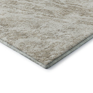 HomeRoots 8' X 10' Taupe and Beige Abstract Area Rug - Washable, Durable, UV-Protected for Busy Homes & Pets 676798