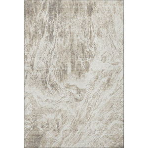HomeRoots 9' X 12' Taupe & Beige Abstract Area Rug - Washable, UV Protected & Perfect for High-Traffic Spaces! 676799