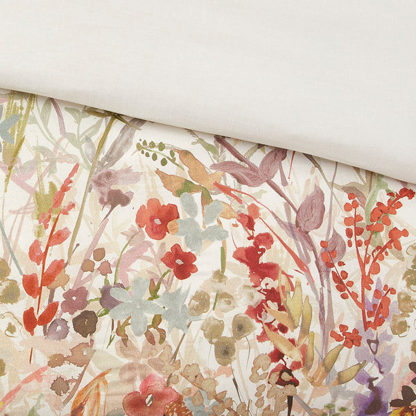 JLA Home Madison Park - 7 Piece Cotton Printed Comforter Set Madison Park Mariana – Watercolor Floral, Embroidered Pillows, OEKO-TEX Certified, Machine Washable, Breathable Comfort MP10-7091