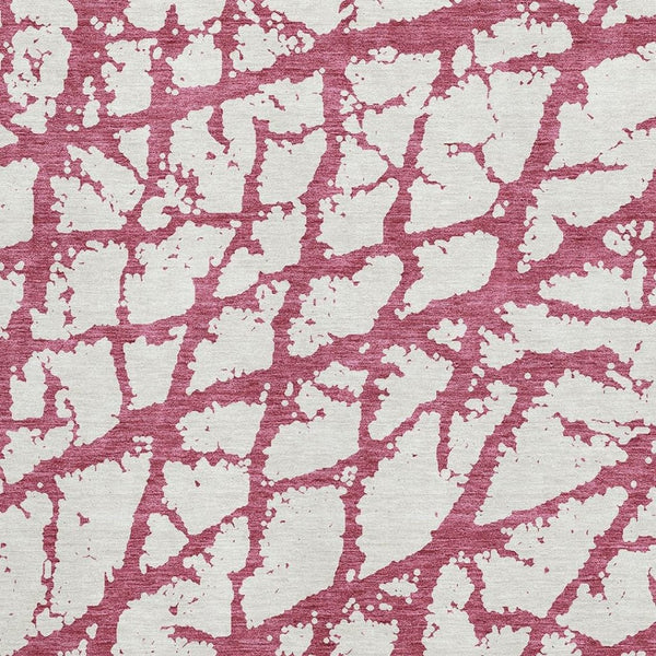 HomeRoots 5' X 8' Blush and Ivory Abstract Washable Area Rug - UV Protected, Soft, Stylish, and Durable Design 676814