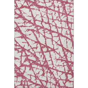 HomeRoots 9' X 12' Blush and Ivory Abstract Area Rug - Washable, Stain-Resistant, UV Protected for Everyday Use 676817