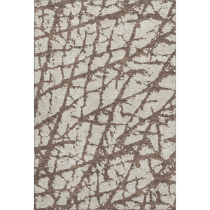 HomeRoots 8' X 10' Washable Brown & Beige Abstract Area Rug with UV Protection for Durable, Stylish Living Spaces 676822