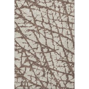 HomeRoots 8' X 10' Washable Brown & Beige Abstract Area Rug with UV Protection for Durable, Stylish Living Spaces 676822