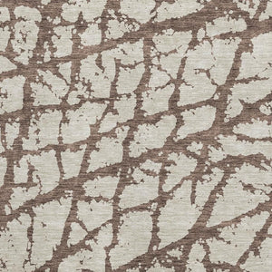HomeRoots 9' x 12' Washable Brown and Beige Abstract Area Rug with UV Protection for Modern Living Spaces 676823