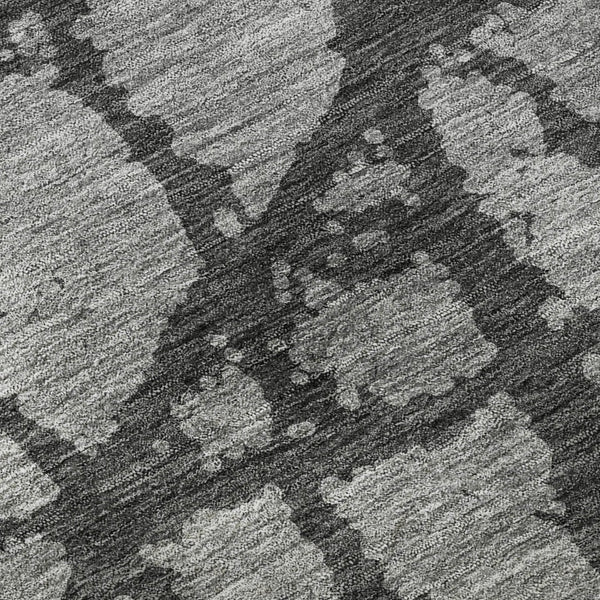 HomeRoots 5' X 8' Gray and Charcoal Abstract Area Rug – Stain-Resistant, UV Protected, Perfect for High-Traffic Spaces 676838