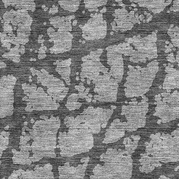 HomeRoots 8' X 10' Gray and Charcoal Abstract Area Rug - Washable, Stain Resistant, UV Protected for Modern Homes 676840