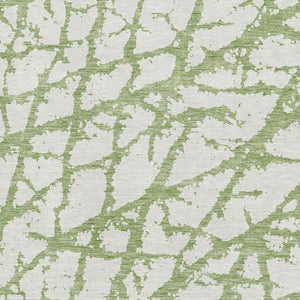 HomeRoots 5' X 8' Green And Ivory Abstract Area Rug – Stylish, Washable, UV-Protected, Durable for Every Home! 676844