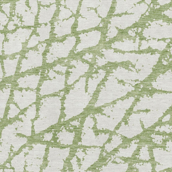 HomeRoots 5' X 8' Green And Ivory Abstract Area Rug – Stylish, Washable, UV-Protected, Durable for Every Home! 676844