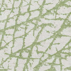 HomeRoots 10' Green & Ivory Abstract Washable Area Rug - UV Protected, Stain Resistant, Perfect for Busy Homes! 676848