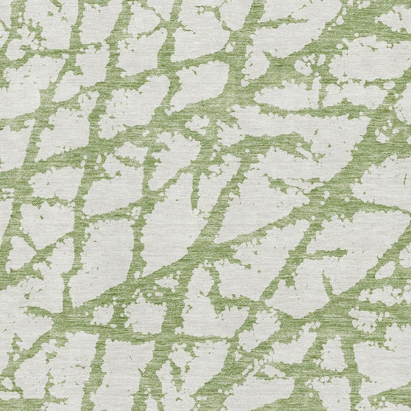 HomeRoots 10' Green & Ivory Abstract Washable Area Rug - UV Protected, Stain Resistant, Perfect for Busy Homes! 676848