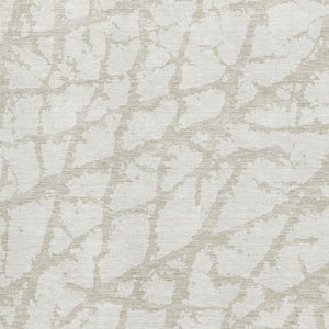 HomeRoots 5' X 8' Ivory & Beige Abstract Washable Area Rug - Durable, UV-Protected, Family-Friendly Design! 676850