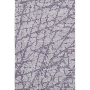 HomeRoots 9' X 12' Stylish Lavender & Beige Abstract Area Rug - Washable, UV Protected, Perfect for Homes! 676859