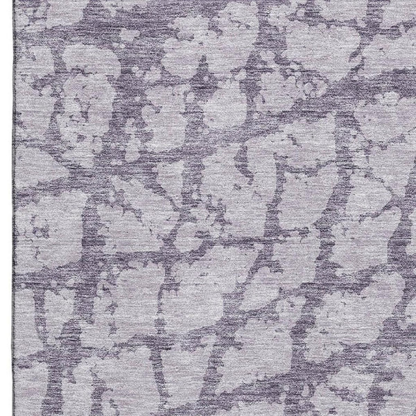 HomeRoots 9' X 12' Stylish Lavender & Beige Abstract Area Rug - Washable, UV Protected, Perfect for Homes! 676859