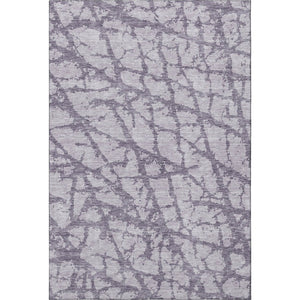 HomeRoots 9' X 12' Stylish Lavender & Beige Abstract Area Rug - Washable, UV Protected, Perfect for Homes! 676859