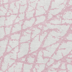 HomeRoots 10' Pink & Ivory Abstract Washable Area Rug – UV Protected, Durable, Stylish, Ideal for Busy Homes 676872