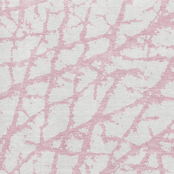 HomeRoots 10' Pink & Ivory Abstract Washable Area Rug – UV Protected, Durable, Stylish, Ideal for Busy Homes 676872