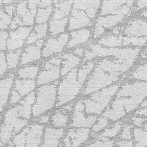 HomeRoots 9' X 12' Stylish Silver and Gray Abstract Washable Area Rug - UV Protected, Durable for Busy Homes 676877