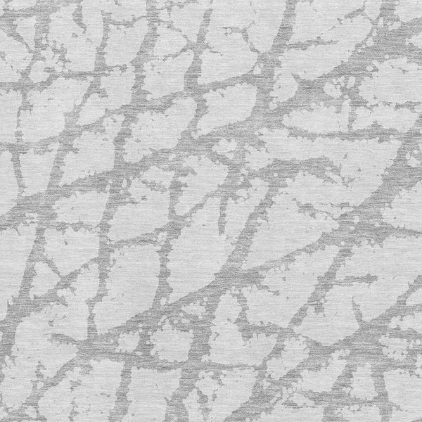 HomeRoots 9' X 12' Stylish Silver and Gray Abstract Washable Area Rug - UV Protected, Durable for Busy Homes 676877