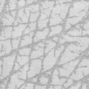 HomeRoots 10' X 14' Silver and Gray Abstract Area Rug - Washable, UV-Protected, Durable for Modern Living Spaces 676878