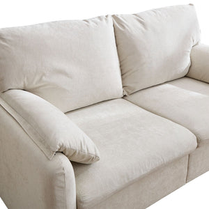 English Elm 800lbs Chenille Loveseat Sofa with Down Fill Cloud Comfort for Living Room or Bedroom W1521P499766