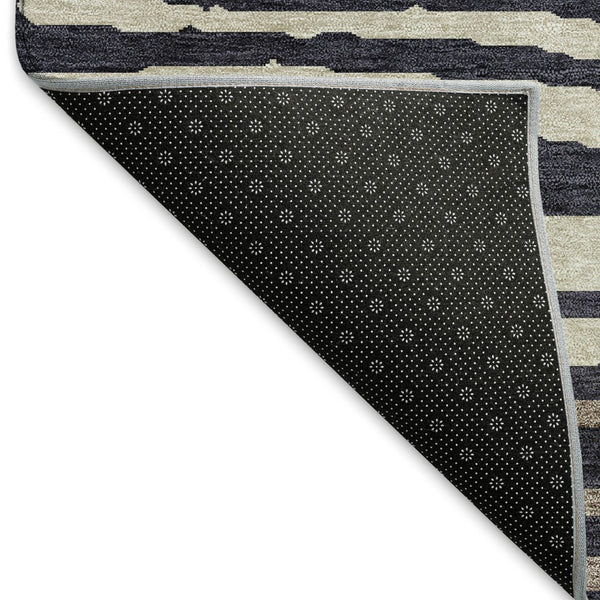 HomeRoots 8' X 10' Woodland Lodge Area Rug - Black, Taupe & Beige, Washable, Stain Resistant, UV Protected 676966