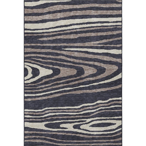HomeRoots 9' X 12' Woodland Lodge Area Rug in Black, Taupe & Beige - Durable, Washable & UV-Resistant Design 676967