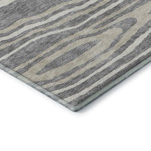 HomeRoots 10' X 14' Gray Beige Ivory Woodland Lodge Area Rug - Durable, Washable, UV Protected for Busy Homes 676974
