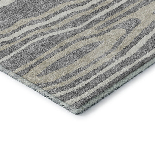HomeRoots 10' X 14' Gray Beige Ivory Woodland Lodge Area Rug - Durable, Washable, UV Protected for Busy Homes 676974