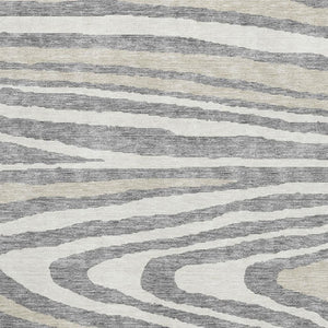HomeRoots 10' X 14' Gray Beige Ivory Woodland Lodge Area Rug - Durable, Washable, UV Protected for Busy Homes 676974