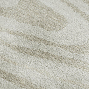 HomeRoots 5' X 8' Washable Ivory Beige Taupe Woodland Lodge Area Rug with UV Protection for Cozy Homes 676976
