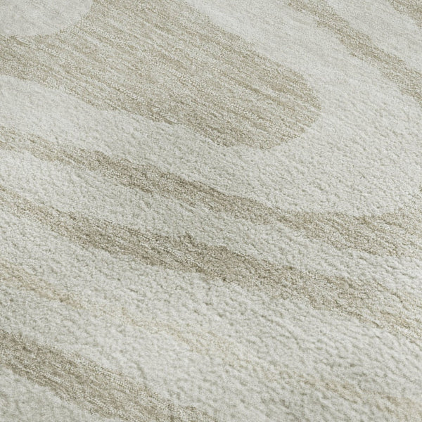 HomeRoots 5' X 8' Washable Ivory Beige Taupe Woodland Lodge Area Rug with UV Protection for Cozy Homes 676976