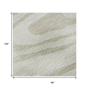 HomeRoots 8' X 10' Woodland Lodge Area Rug in Ivory, Beige & Taupe - Washable, UV Protected & Stain Resistant 676978